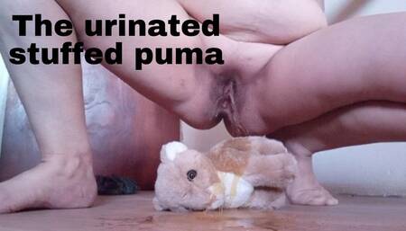 The urinated stuffed puma