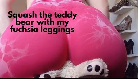 Squash the teddy bear with my fuchsia leggings