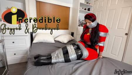 Mrs. Incredible Gagged & Wrapped up - Tape Bondage