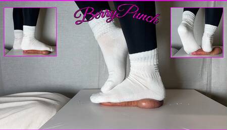 After Gym White Socks Cock Trampling - Cock Crush - Ball Stomping - CockBox - Foot Fetish - Sockjob - 1080HD