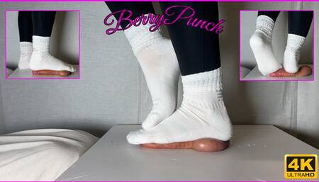 After Gym White Socks Cock Trampling - Cock Crush - Ball Stomping - CockBox - Foot Fetish - Sockjob - 4K