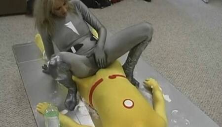 Ice woman Dry Humps Solar Man, Exploding Orgasms