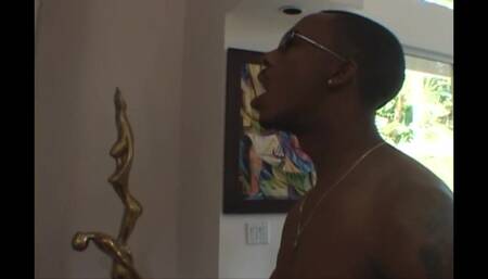 Blondie sucking two dicks