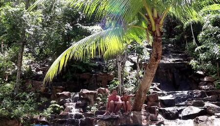 Having sex in a waterfall.