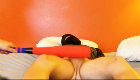 Selena Destroys The Slave Balls With A Bat and Her Feet (MP4)