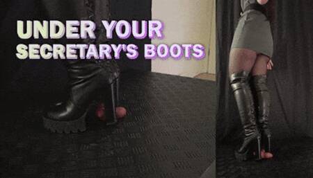 Milked Under Secretary's OnlyMaker Tank High Boots (45 Double Version) - TamyStarly - Cock Balls Crush Trample, Shoejob, Bootjob, CBT, Ballbusting, Trampling, Stomping