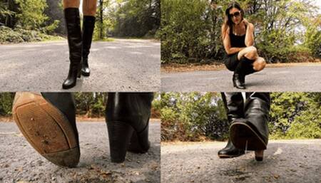 Kiss the ground I walked on, boot slave! (small version)