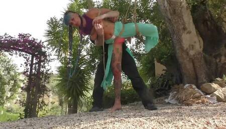 Maya Homerton - Cruel Bondage Session with Damon Pierce in a Public Park - Part 2 wmv SD