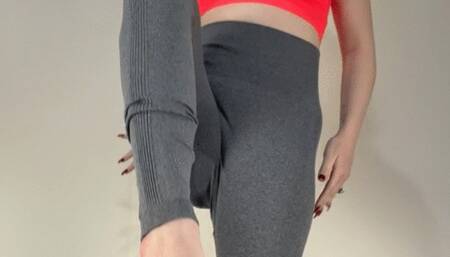 Stripping and foot job on dildo