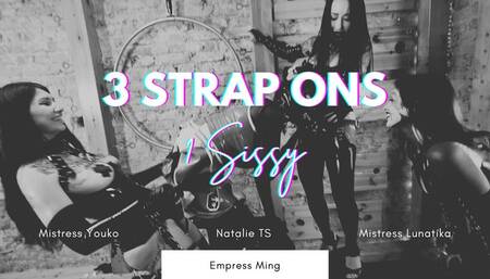 3 Strap-ons, 1 Sissy!