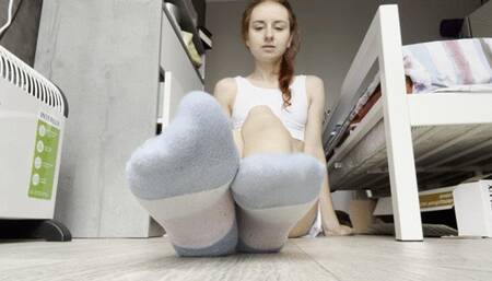 Tease with socks and clit rubbing!
