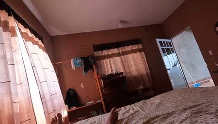 Wife's getting a cock in her mouth while she is lying in the hammock