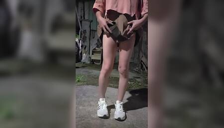 There Is Such a Suggestive Scene Under the Mini Skirt
