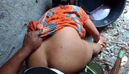 Bangla sound Outdoor bathroom my bhabhi and me new video enjoy