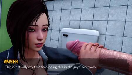 Blowjob at the bathroom 3D game