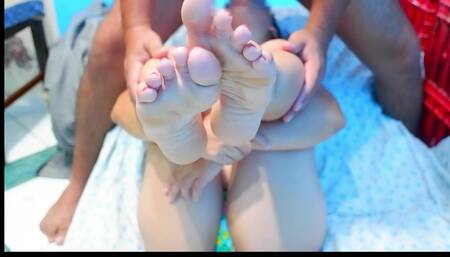 I love sucking your cock while I massage my feet and you fill me with your hot cum