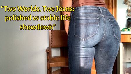 “Two Worlds, Two Jeans: polished vs stable life showdown”