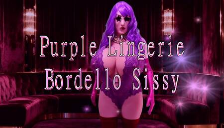 Purple Lingerie Bordello Sissy