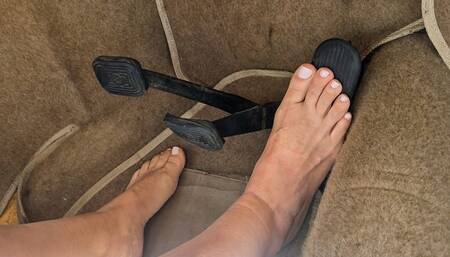 I decided to drive barefoot on the way back home.