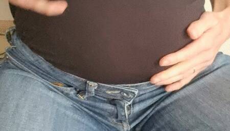 Bloated Belly Sitting Down