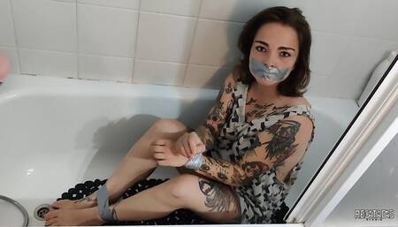 Shower in bondage for Maysha! (1080p)