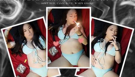 Light Blue Bikini, Late-Night Smoke - Smoking Marlboro White