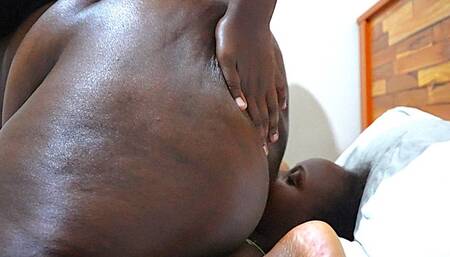 Filing her lungs with wet rancid Farts till she almost cried