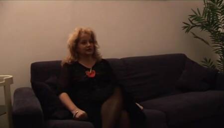 Blonde milf has a real big cock inside her pussy