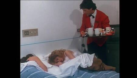 Threesome Sex for Two Beautiful MILFs with Hairy Pussy Ass Fucked and Cummed in Mouth in Front of Two Watchers