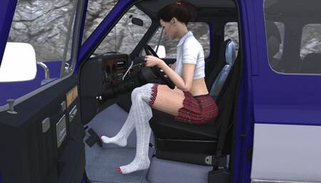 Suburban Cranking Template - Sabra in Over the Knee Socks 1080p