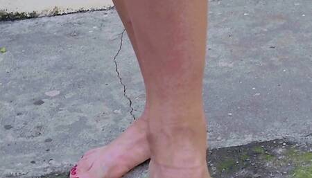 Smashing a watermelon with your hands.