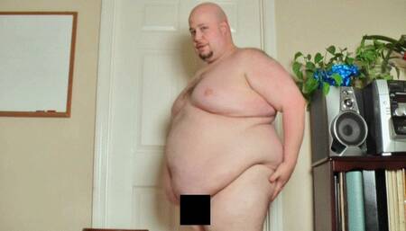 Fat Guy Andy Shows Off His Sexy Belly and Naked Body in 3 Video Combo *WMV*