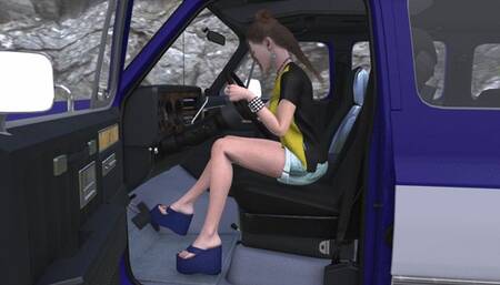 Suburban Cranking Template - Kayo in 90s Super High Platform Flip Flops 1080p