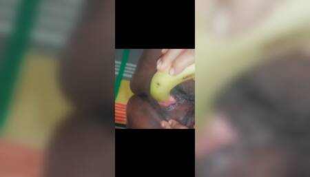 Aunty playing with banana and her husband banana