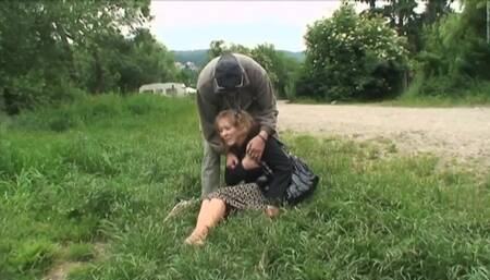 Grandparents take care of a hot step-granddaughter