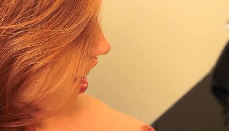 Lesbian MILF Boss Pretends the Young Pussy of Her New Young Redhead Secretary