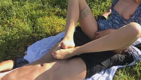 Outdoors Stockings Footjobs (MOV)
