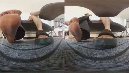 3DVR180MARTINA LELE s black thick soled sandals outshine dwarfs