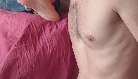 Feet worship locked in chastity