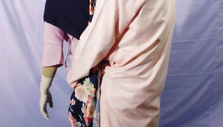 Muslim Hijabi Beautiful Housewife Fucking with Neighbor - With Clear Bangla Audio