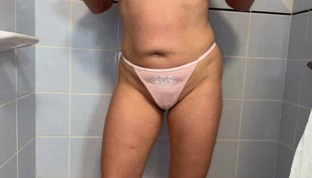 Pissing girl with farts in toilet compilation