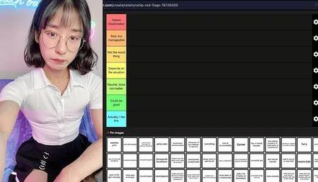 Fit Nerdy Girl Peachy Ranks Relationship Red Flags in a Tier List! - Furry? C...