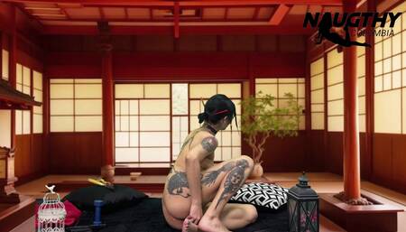 Beautiful Latin Geisha Enjoying Her Beautiful Pussy