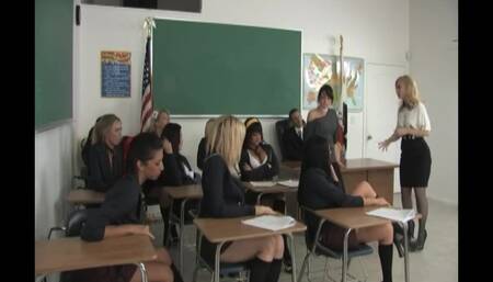 Lesbian sex orgy in the college