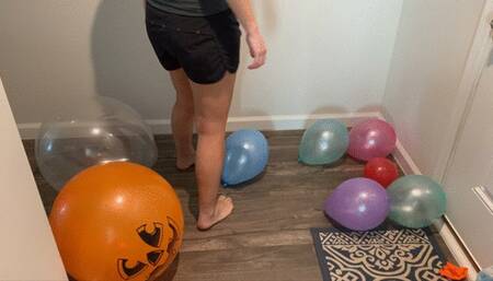 Foot Balloon Busting