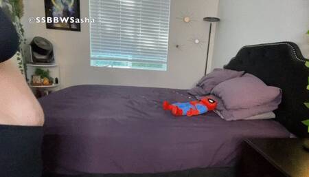 Squashing Mr Plushy!