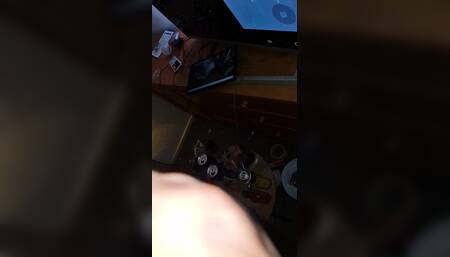 Grandpa wanking his massive semi and cumming humongously