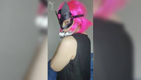 Shhh, it's just me, my big tits, and my secret kitten mask play