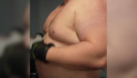 Muscle Chub Bear Working Out