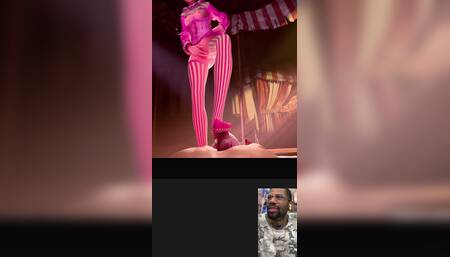 Bald Pussy Circus Baddie Shows You Her Degenerate Show by Fucking and Riding a Gooner Cock